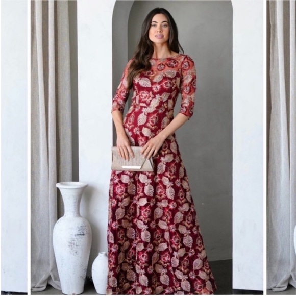 Maniju Lulus Large Winter Gown Bridesmaid Maid of Honor Prom Wedding Guest Dress - Picture 4 of 9